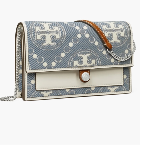 Like New Tory Burch
T Monogram Denim Wallet Crossbody - Picture 3 of 16
